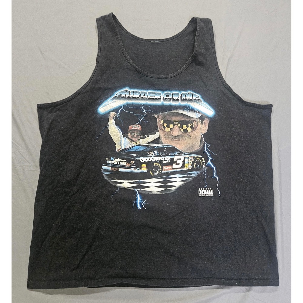 Unbranded Tank Top Mens 2XL Black Dale Earnhardt Murder or Die Racing Nascar